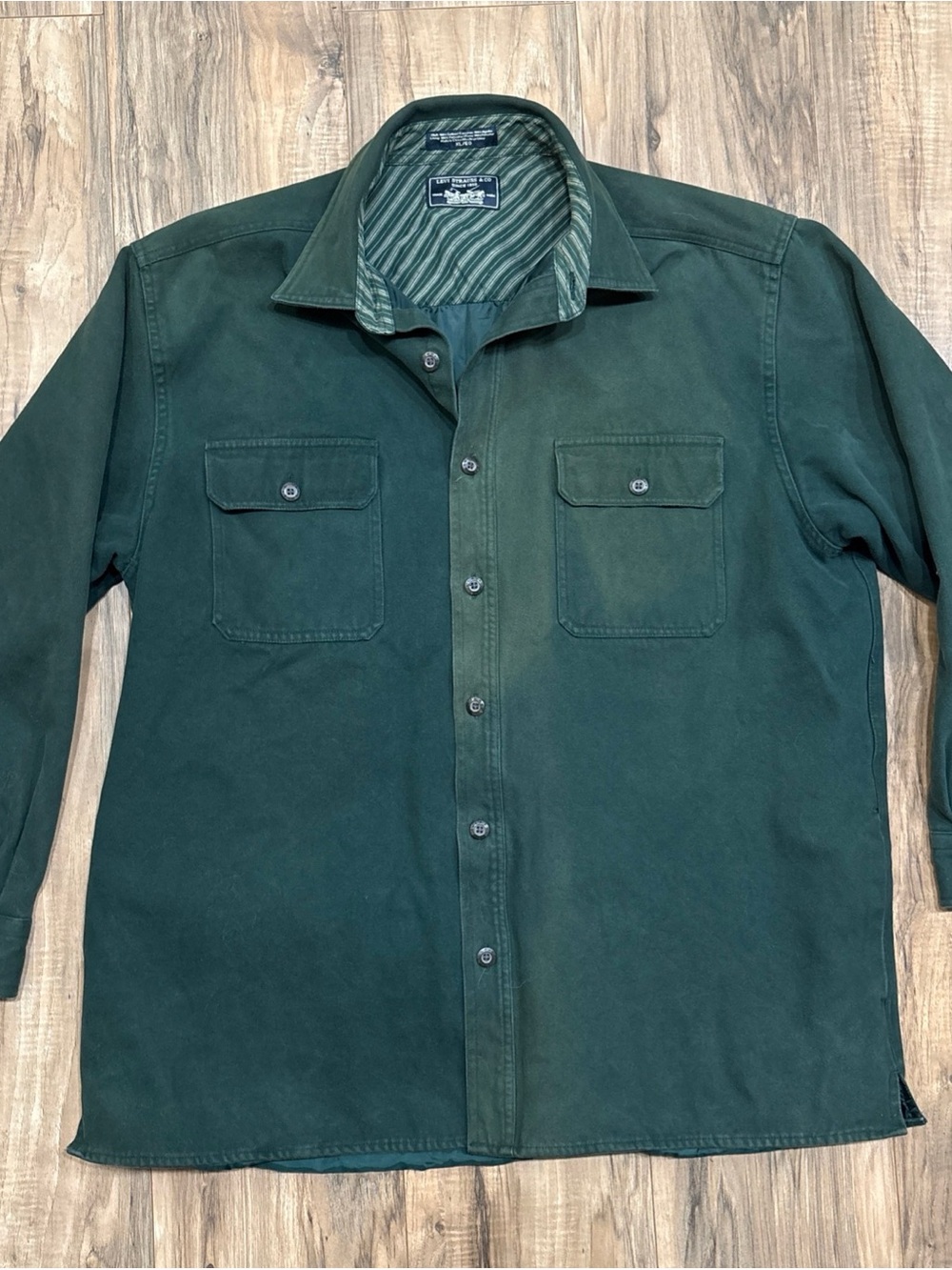 Levi Strauss & Co. Green Button-Up Flannel Shirt Vintage